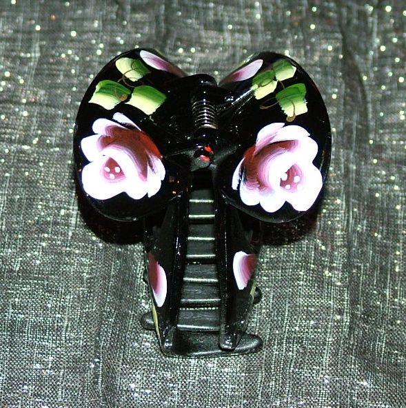 Geisha Baby Butterfly Rose Hand-Painted Long Hair Up-Do Clips