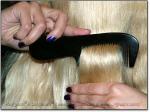 CLASSIC SCRITCHER BLACK 6" Longhairs® Stimulating Black Ox Horn Comb - Image #3