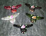 Geisha Hand-Painted Rose Slender Up-Do Clips Longhairs&reg; - Image #7