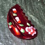 Geisha Clam-Shell Rose Hand-Painted Long Hair Up-Do Clips - Image #2