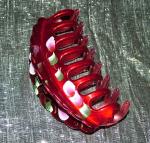 Geisha Large Scalloped Rose Hand-Painted Long Hair Up-Do Clips - Image #4