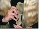 CLASSIC SUPER-WIDETOOTH SCRITCHER 6.5" Stimulating Sheeps Horn Combs - Image #2