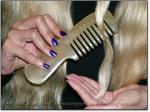 CLASSIC SUPER-WIDETOOTH SCRITCHER 6.5" Stimulating Sheeps Horn Combs - Image #3